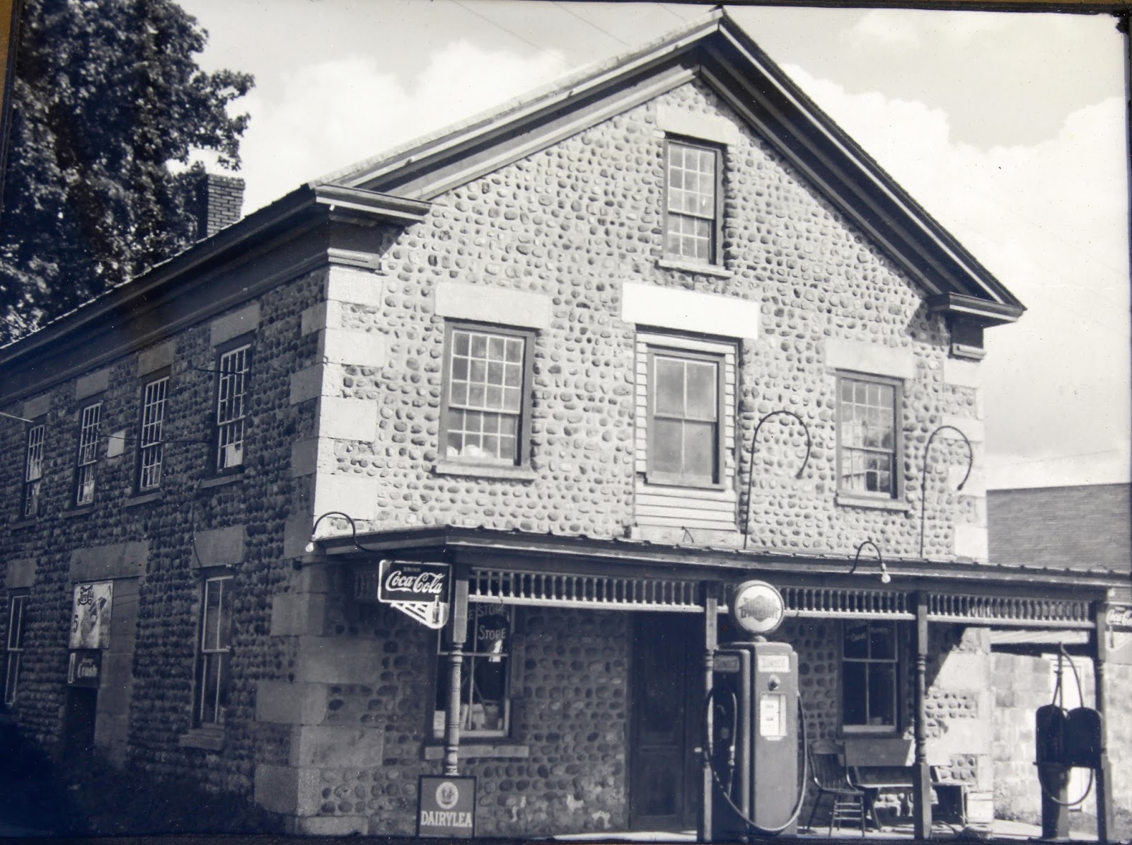 Cobblestone store in 1950s